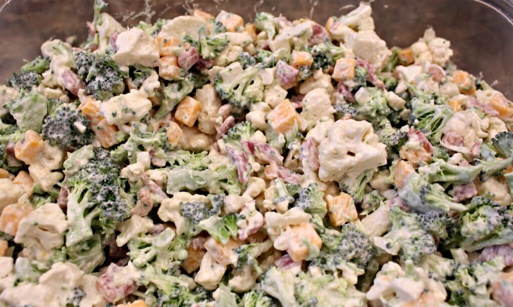 Amish Broccoli Cauliflower Keto Salad4