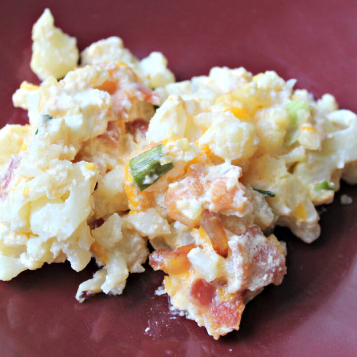 Loaded Buffalo Cauliflower Keto Casserole1