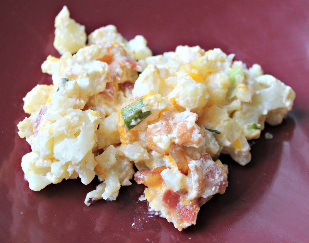 Loaded Buffalo Cauliflower Keto Casserole1