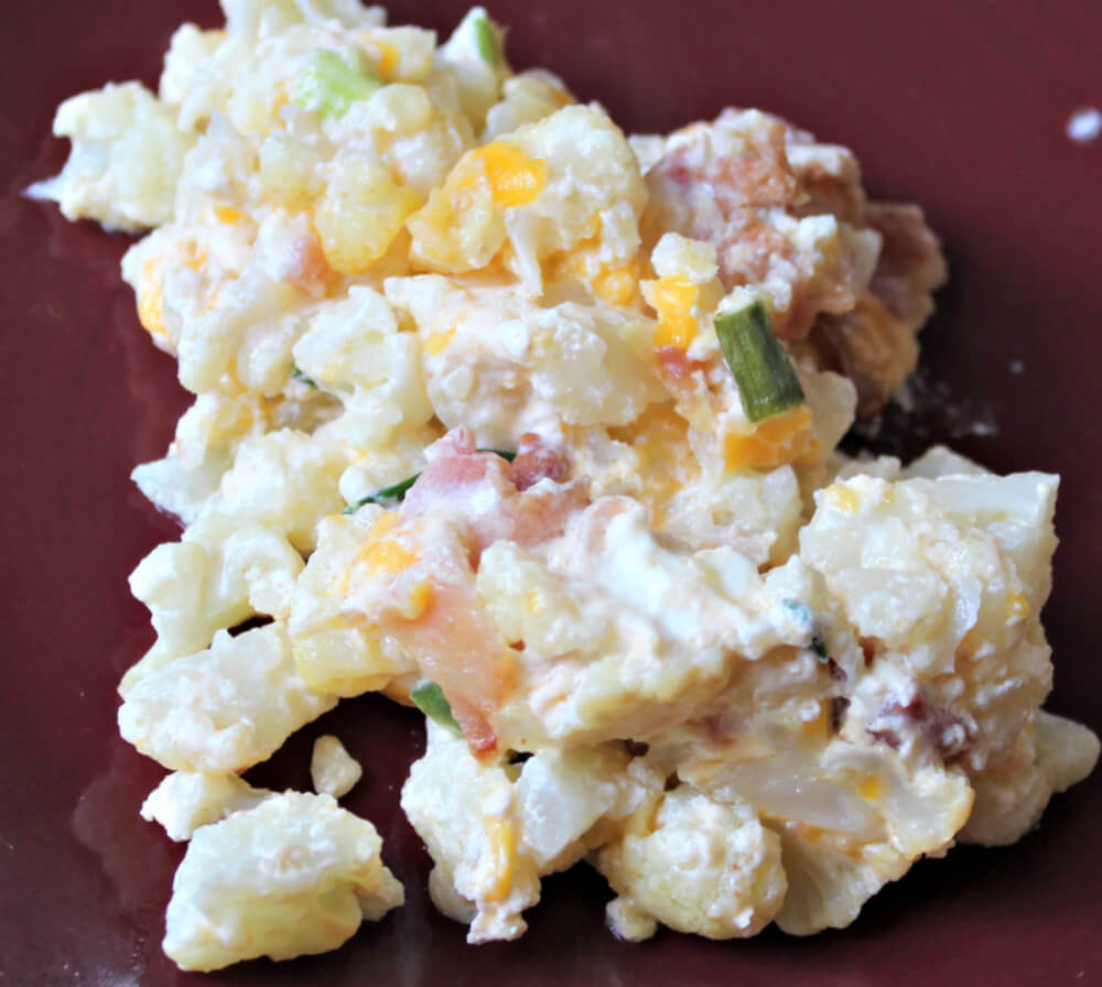 Loaded Buffalo Cauliflower Keto Casserole3