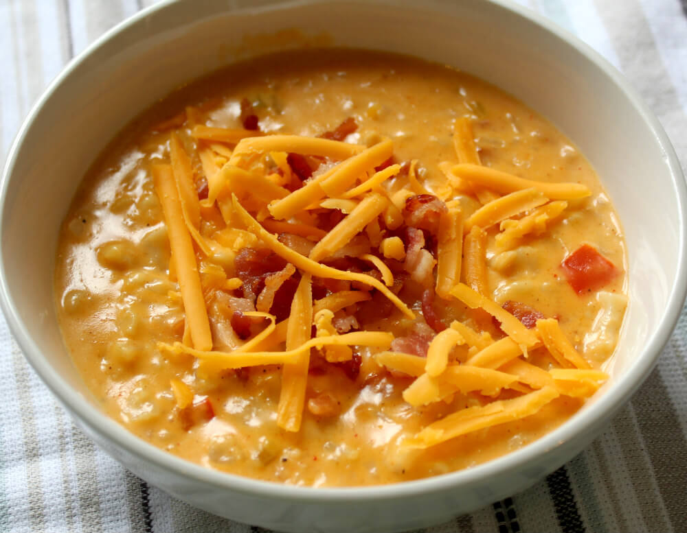 Keto Creamy Cauliflower and Smoked Gouda Soup4