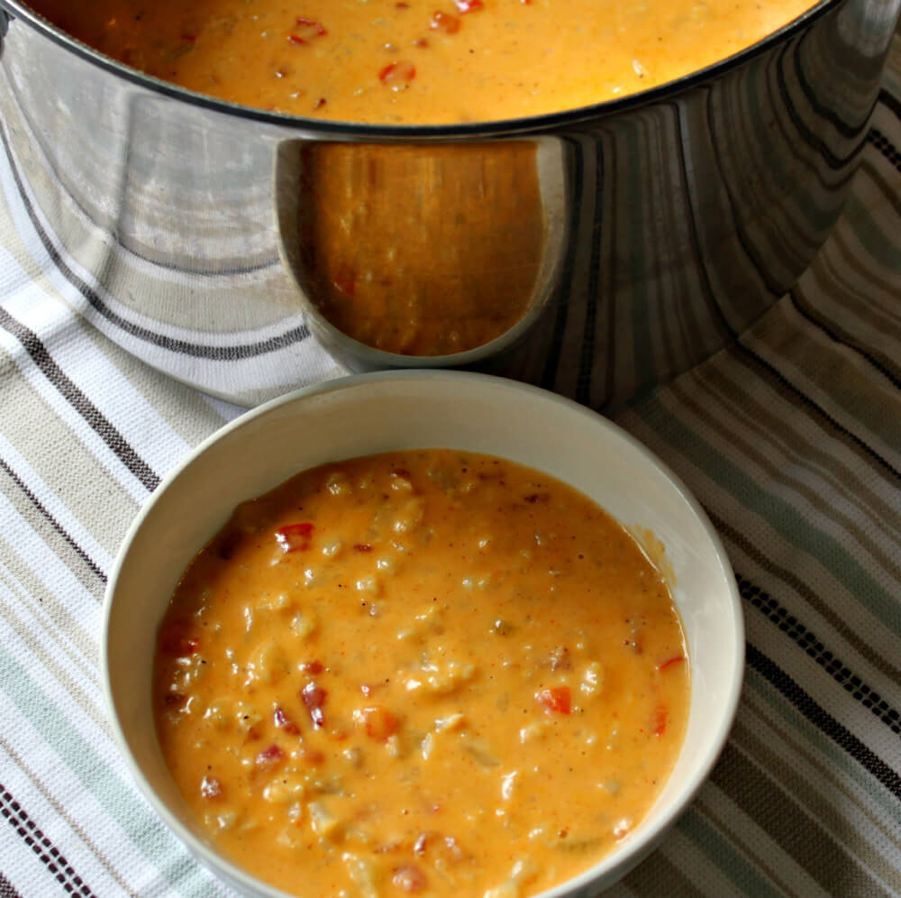 Keto Creamy Cauliflower and Smoked Gouda Soup7