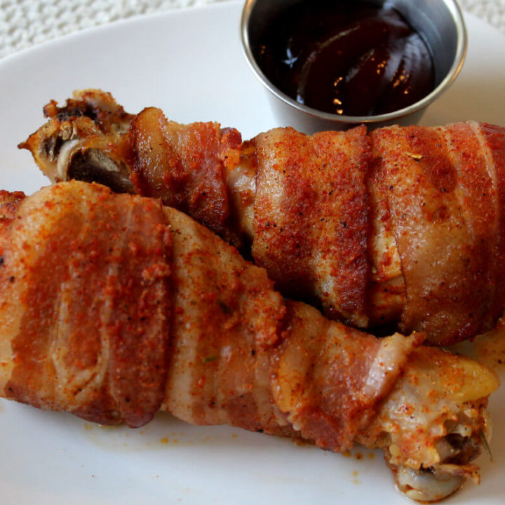Keto Crockpot Bacon Wrapped Drumsticks1