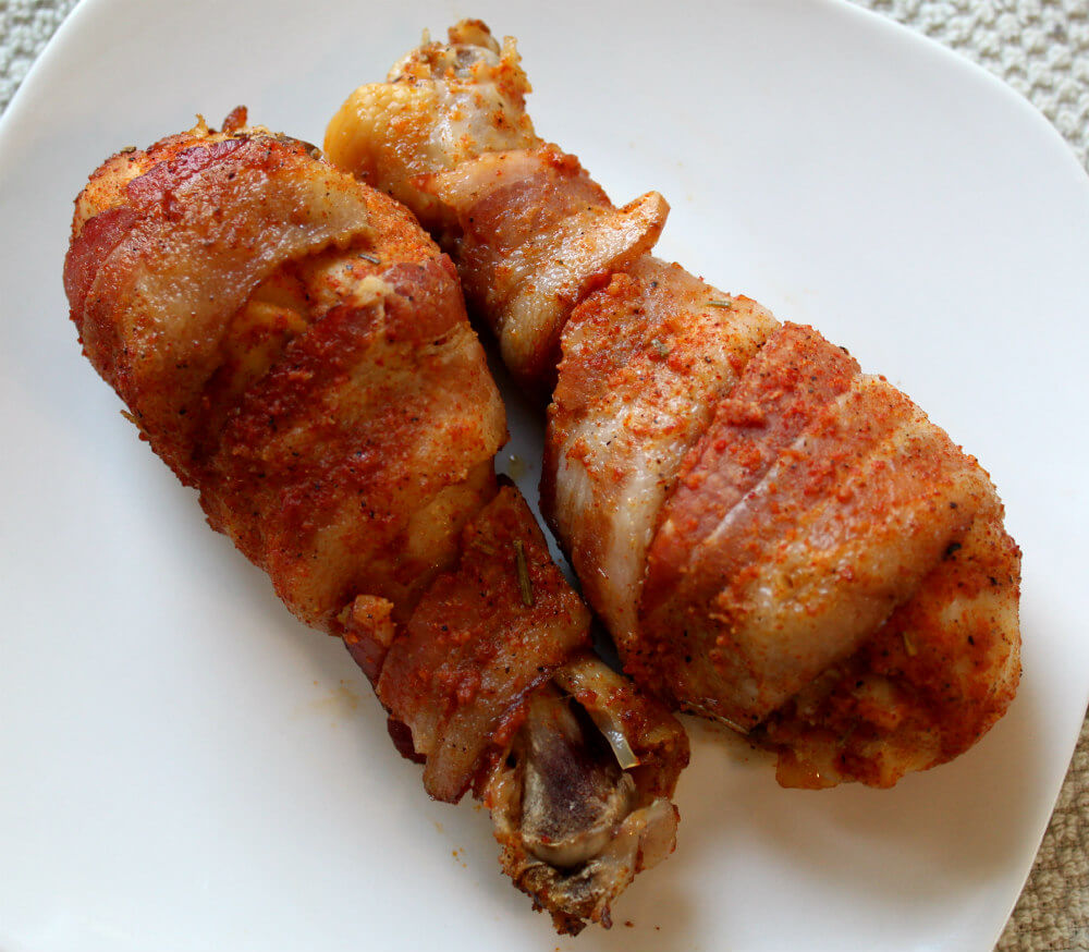 Keto Crockpot Bacon Wrapped Drumsticks5