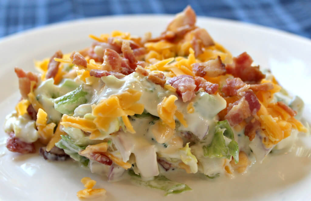 Layered Keto Overnight Salad8