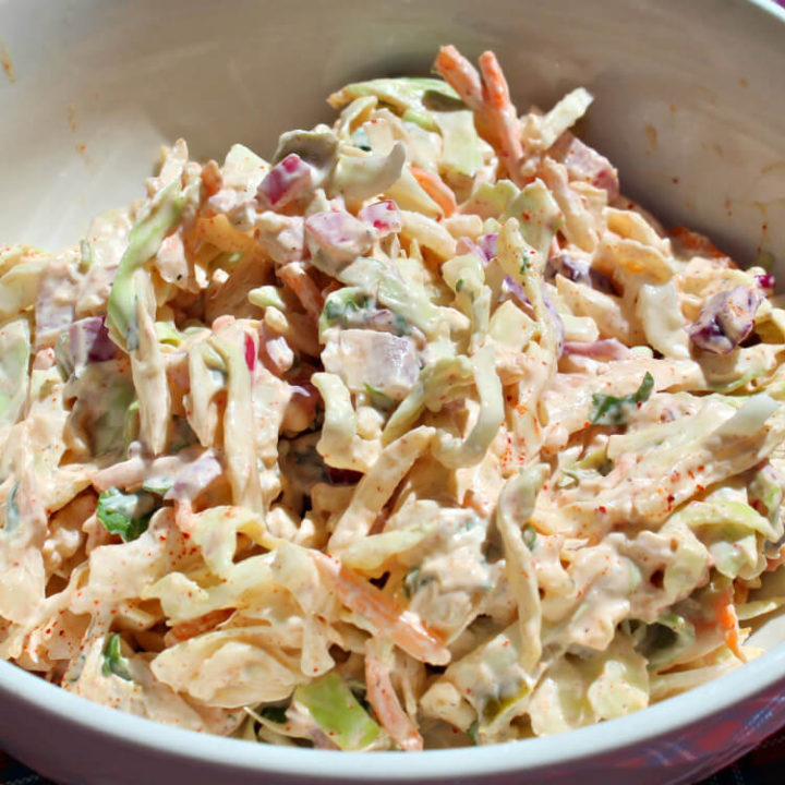Creamy Cilantro Lime Keto Coleslaw1