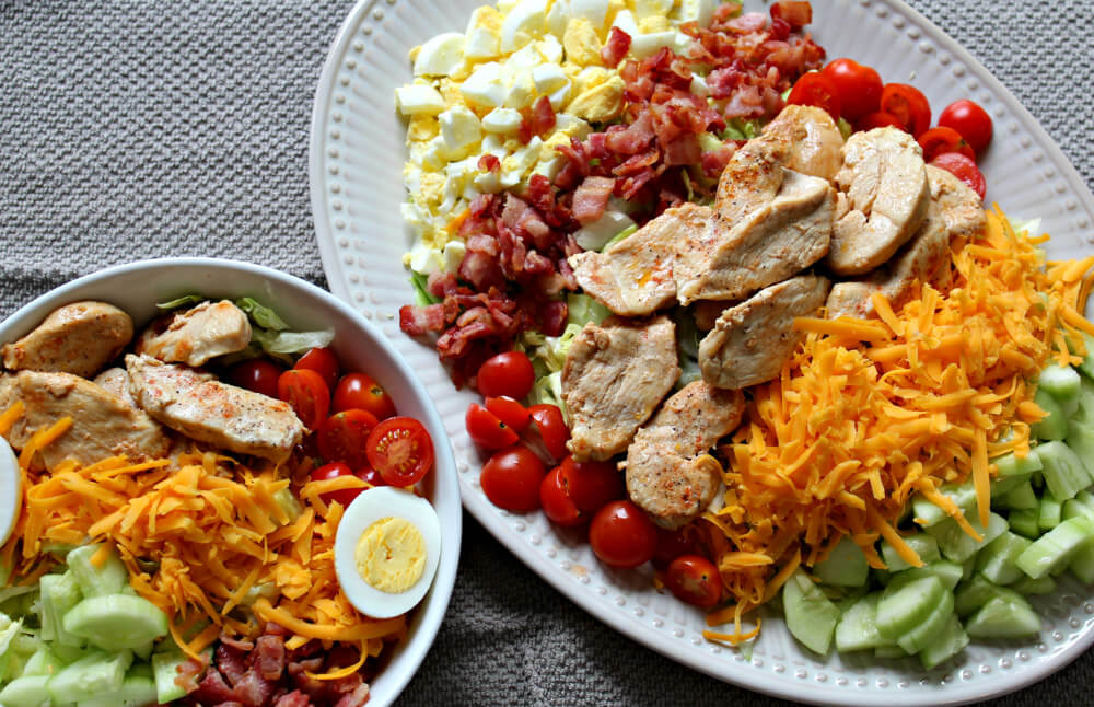 Cobb Salad with Keto Blue Cheese Dressing9
