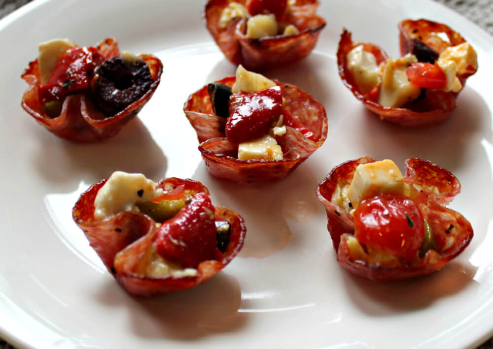 Mini Keto Salami Cup Appetizers8