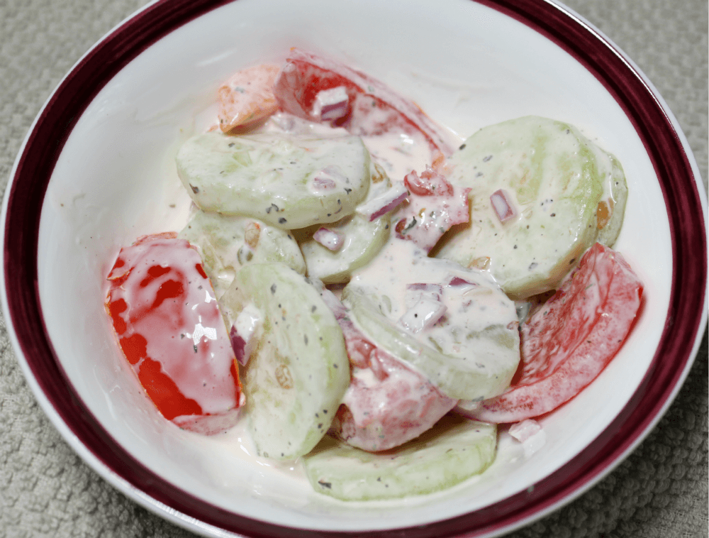 Keto Creamy Tomato Cucumber Salad7