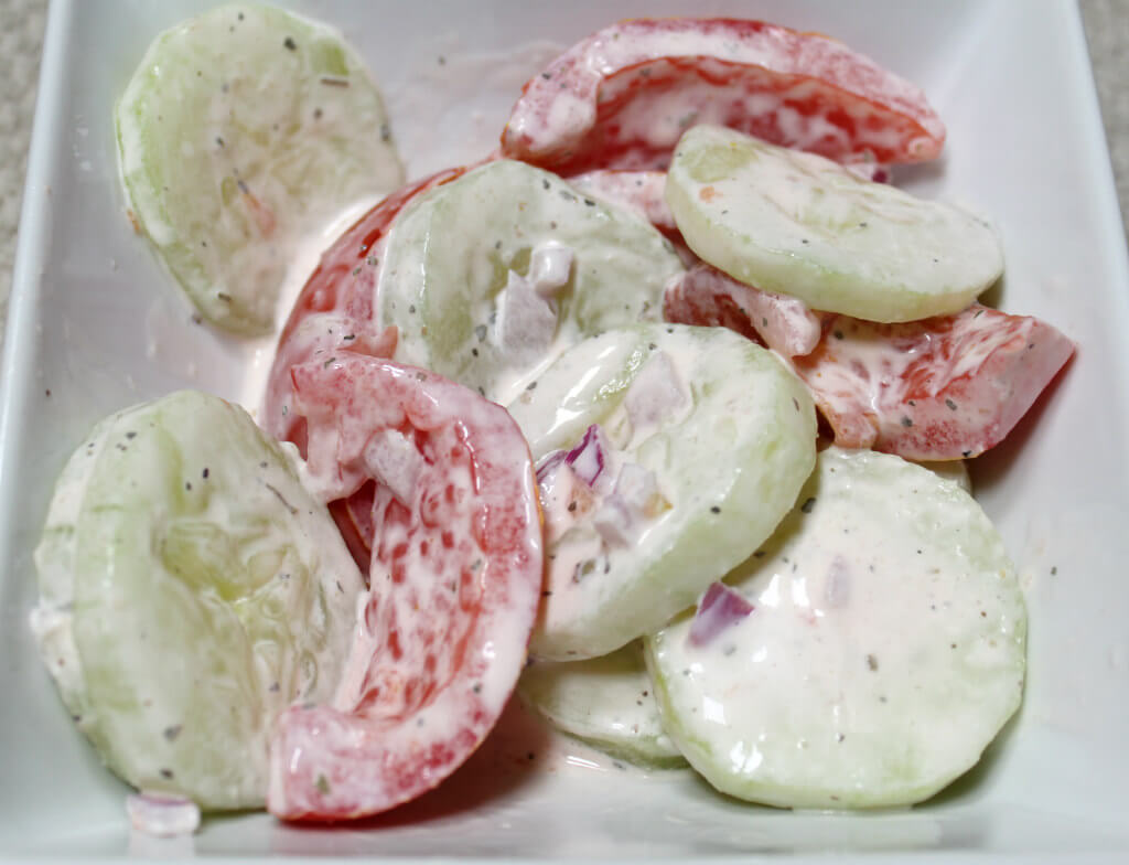 Keto Creamy Tomato Cucumber Salad8