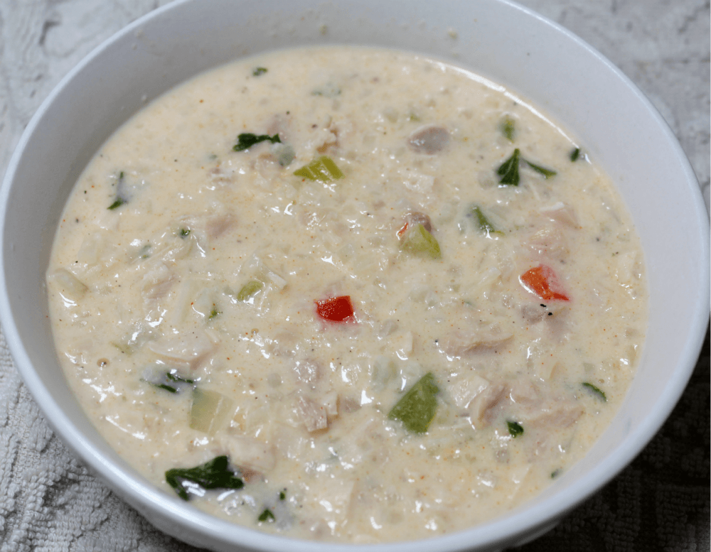 Creamy Keto Chicken Rice Soup3