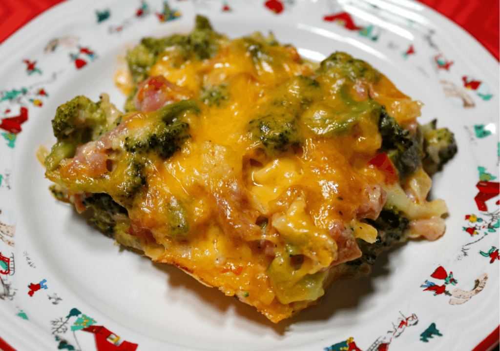 Keto Creamy Ham and Vegetable Casserole - Splash of Keto