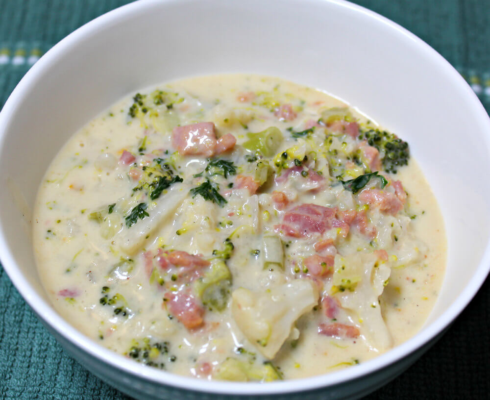Keto Creamy Ham and Vegetable Soup6