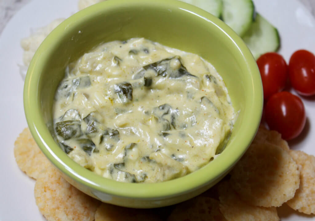 Keto Crockpot Spinach Artichoke Dip1