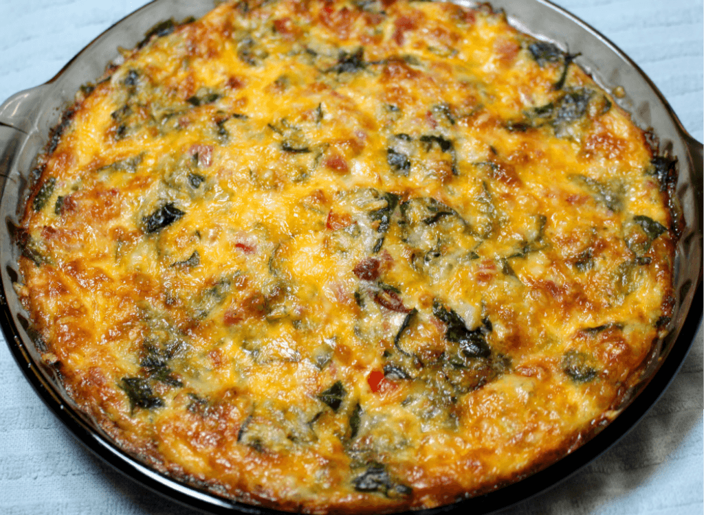 Crustless Keto Ham and Spinach Quiche1