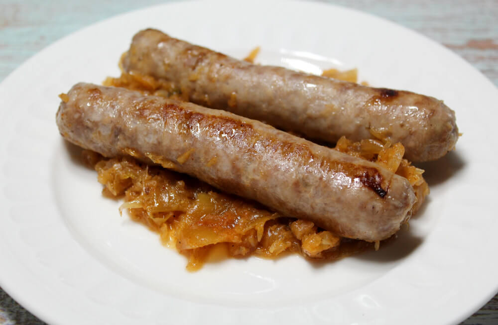 Keto Baked Bratwurst with Sauerkraut4