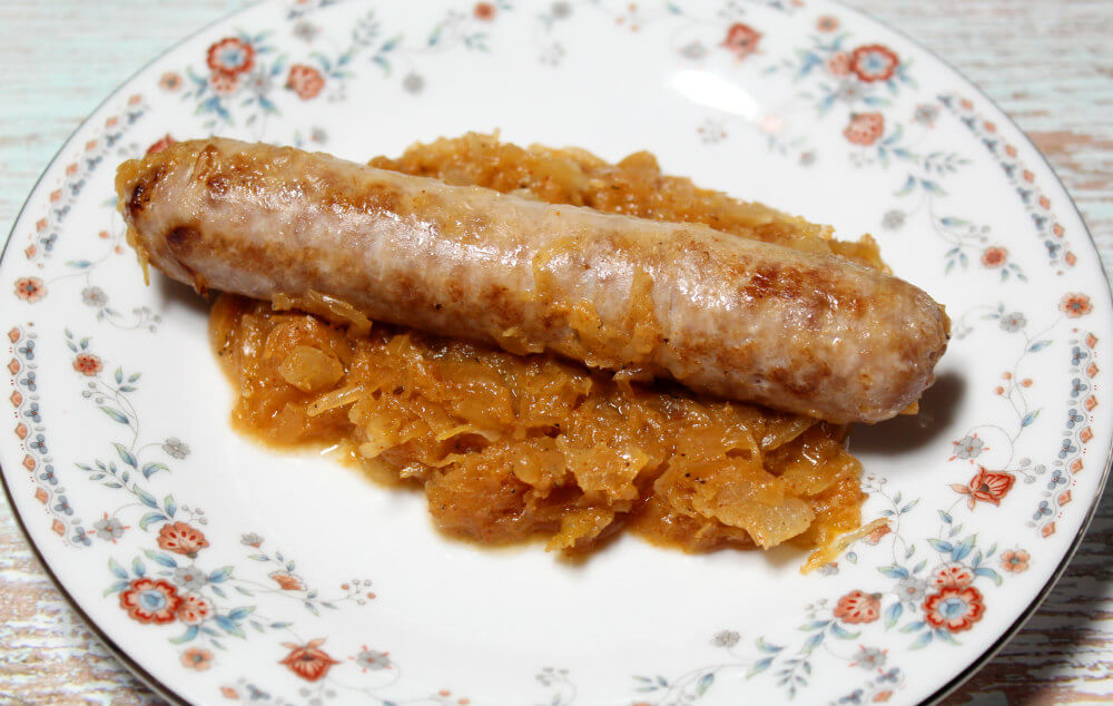 Keto Baked Bratwurst with Sauerkraut5