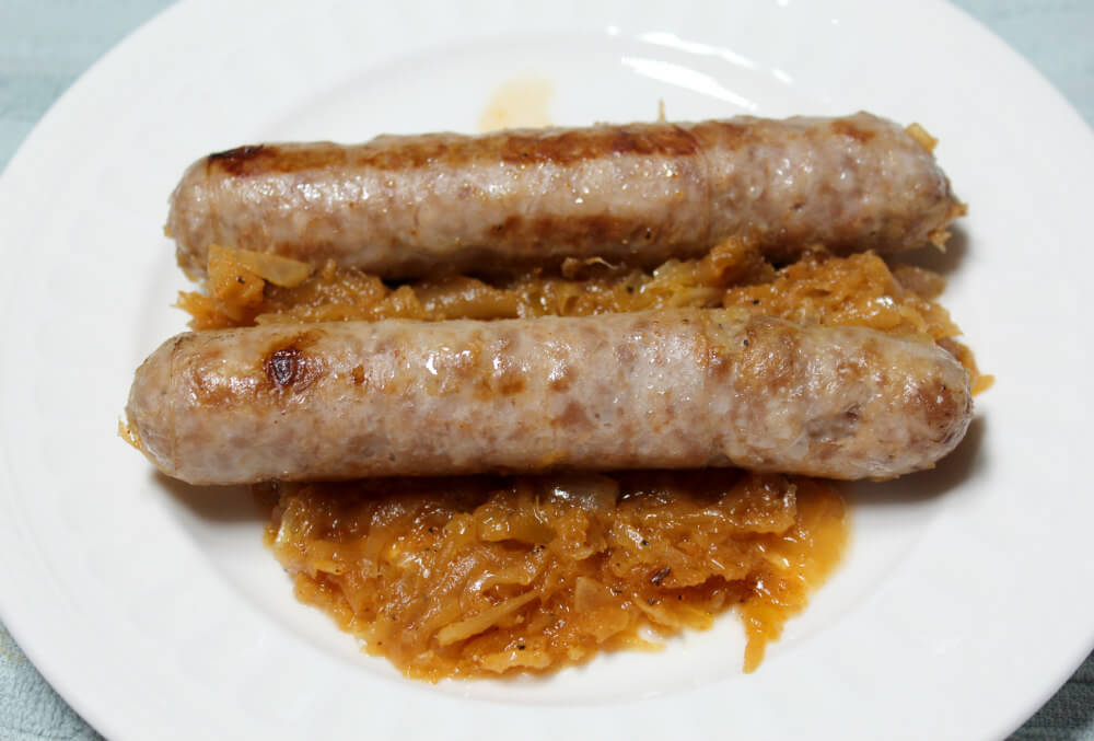 Keto Baked Bratwurst with Sauerkraut6