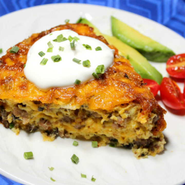 Keto Crustless Sausage Mushroom Quiche1