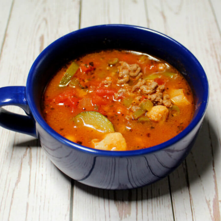 Hamburger Vegetable Keto Soup1