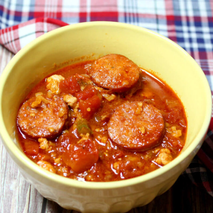 Keto Andouille & Chicken Chili1