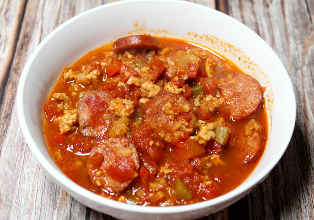 Keto Andouille & Chicken Chili9