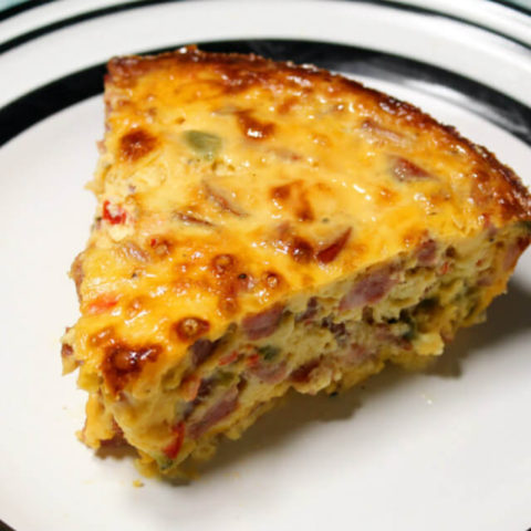 Andouille Cheddar Keto Crustless Quiche1