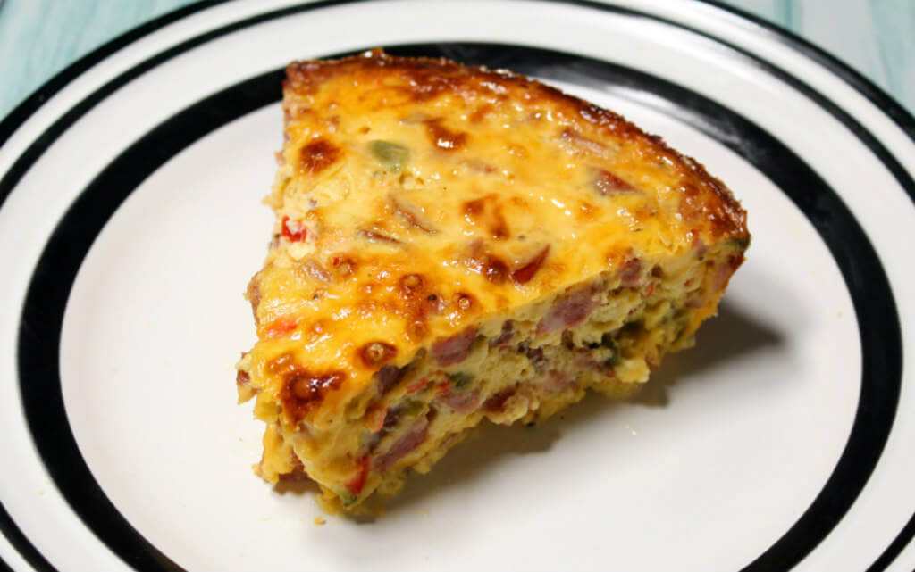 Andouille Cheddar Keto Crustless Quiche1