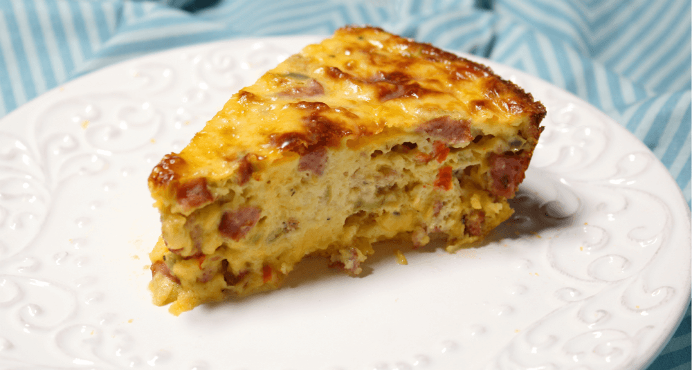 Andouille Cheddar Keto Crustless Quiche6
