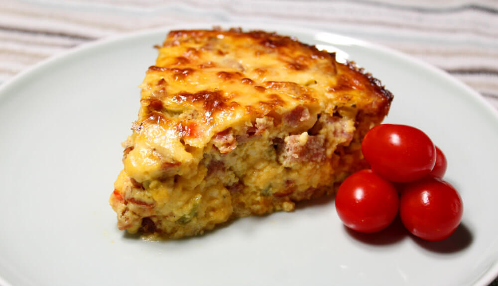 Andouille Cheddar Keto Crustless Quiche7