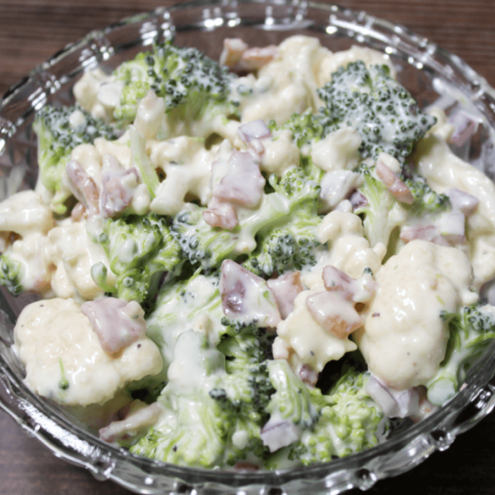 Broccoli Cauliflower Blue Cheese Keto Salad1