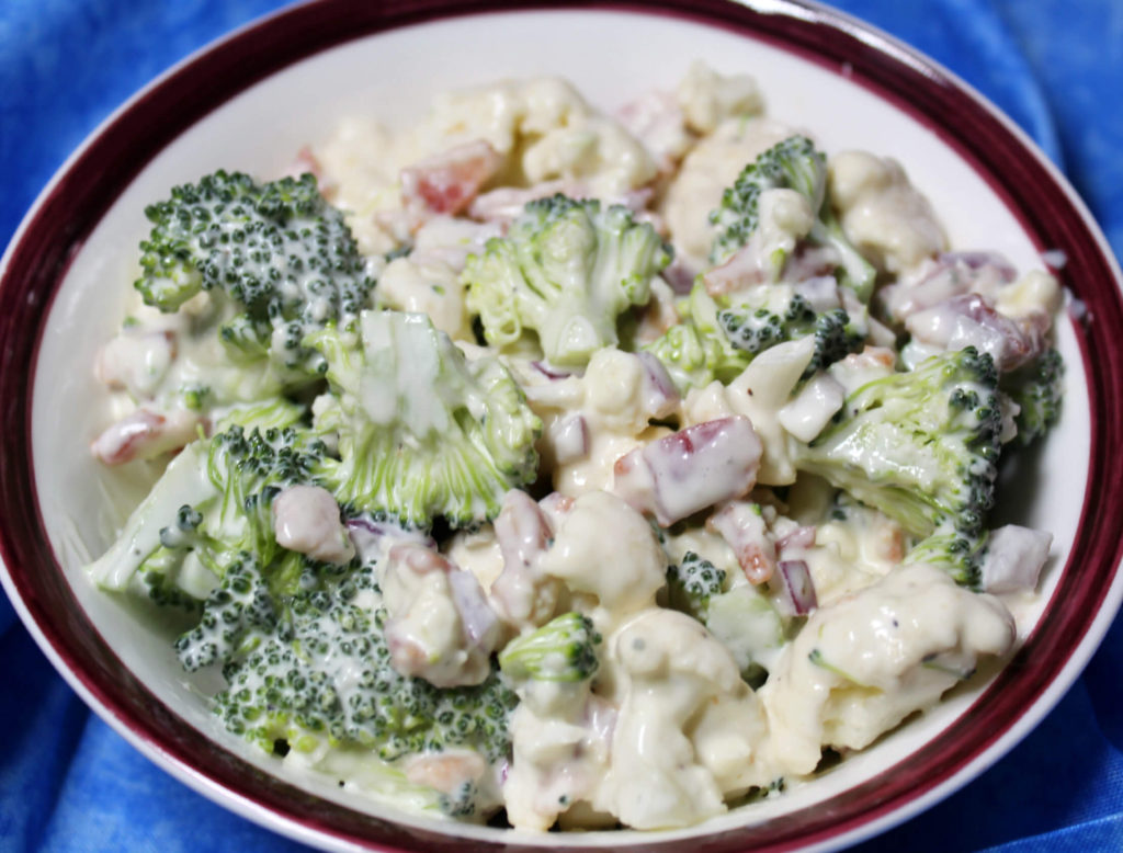 Broccoli Cauliflower Blue Cheese Keto Salad7