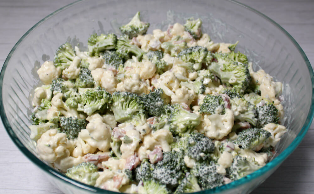Broccoli Cauliflower Blue Cheese Keto Salad8