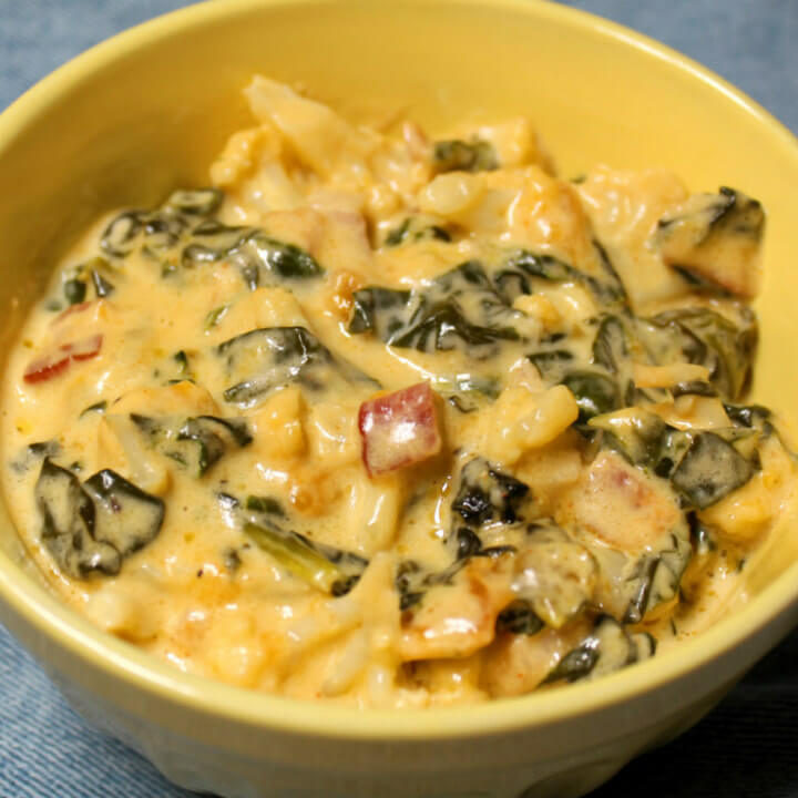 Keto Cauliflower Florentine Mac & Cheese1