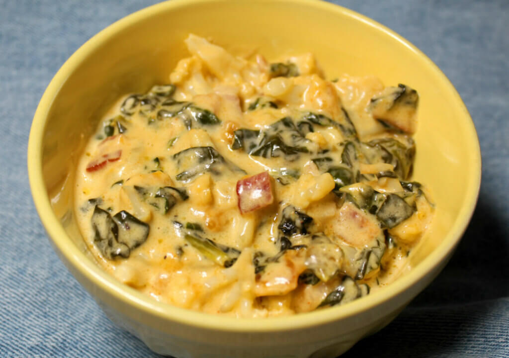 Keto Cauliflower Florentine Mac & Cheese1