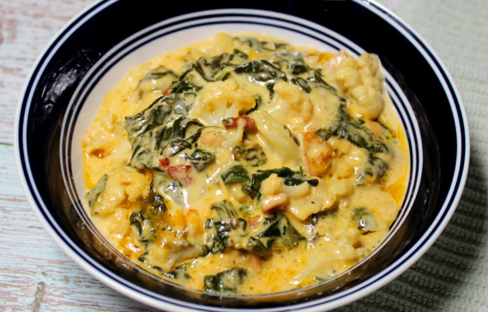 Keto Cauliflower Florentine Mac & Cheese7