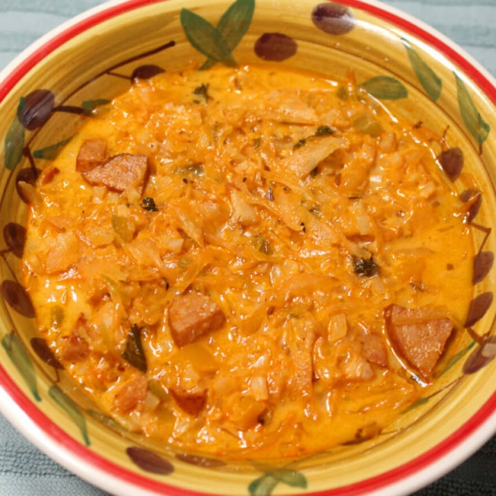 Sauerkraut Sausage Keto Soup1