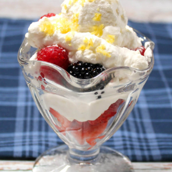 Berries with Lemon Keto Whipped Cream1