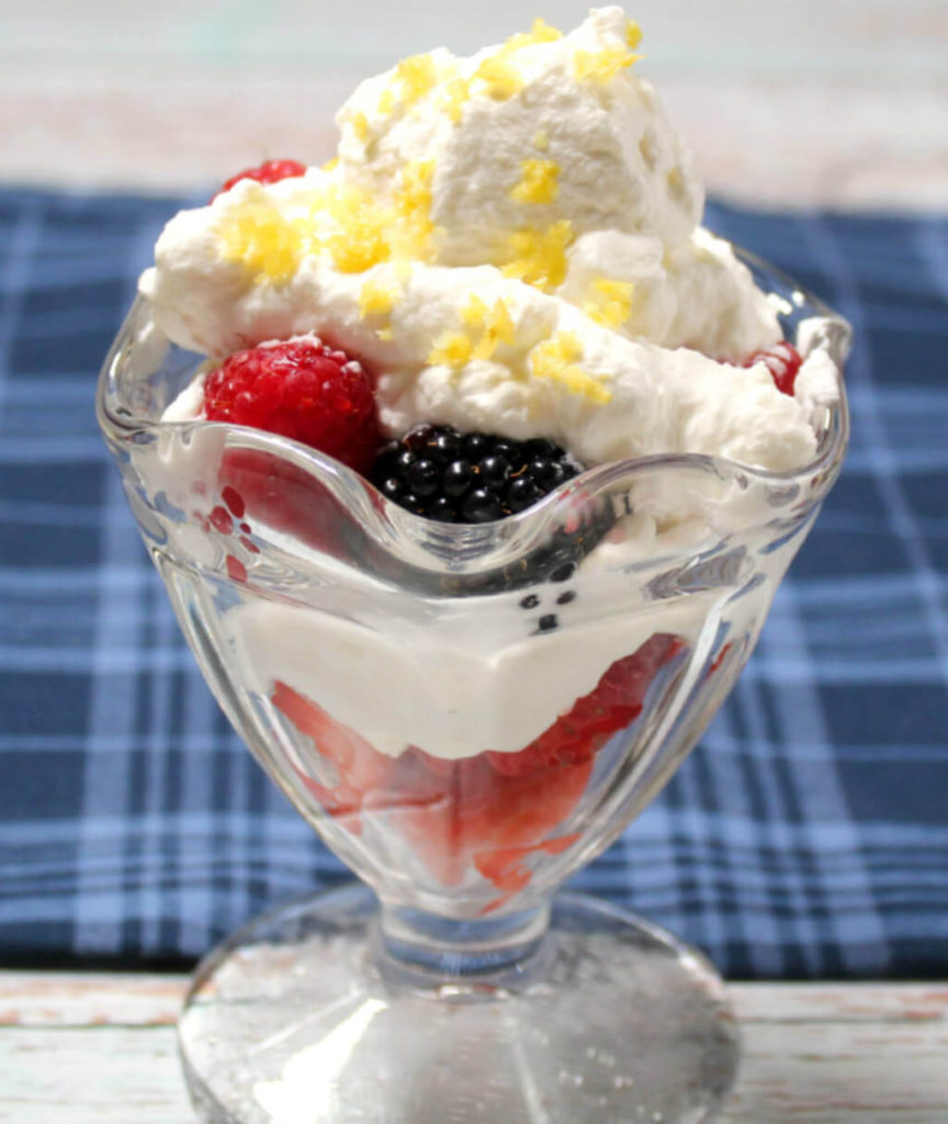 Berries with Lemon Keto Whipped Cream1