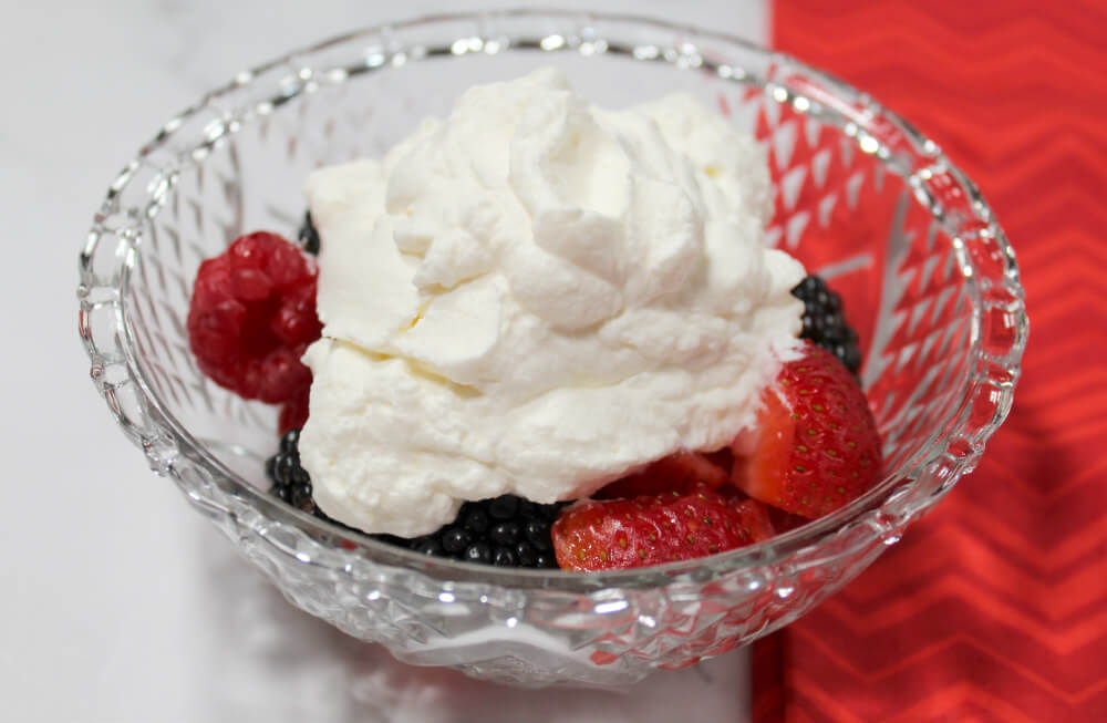 Berries with Lemon Keto Whipped Cream4