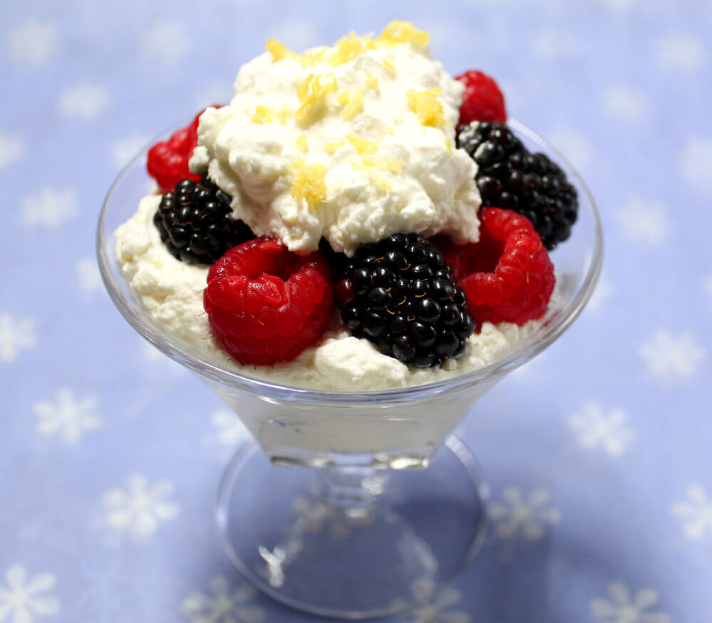 Berries with Lemon Keto Whipped Cream5