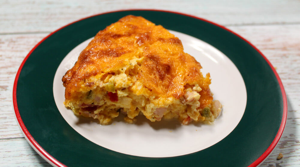 Crustless Cheesy Bacon and Ham Quiche5