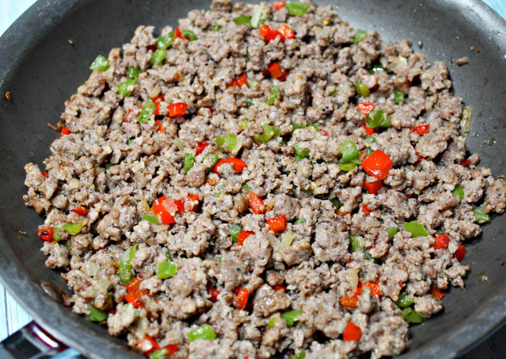 Keto Sausage with Cheesy Eggs3