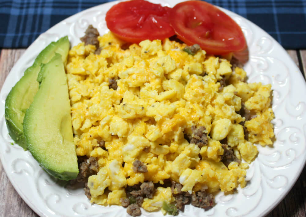 Keto Sausage with Cheesy Eggs7