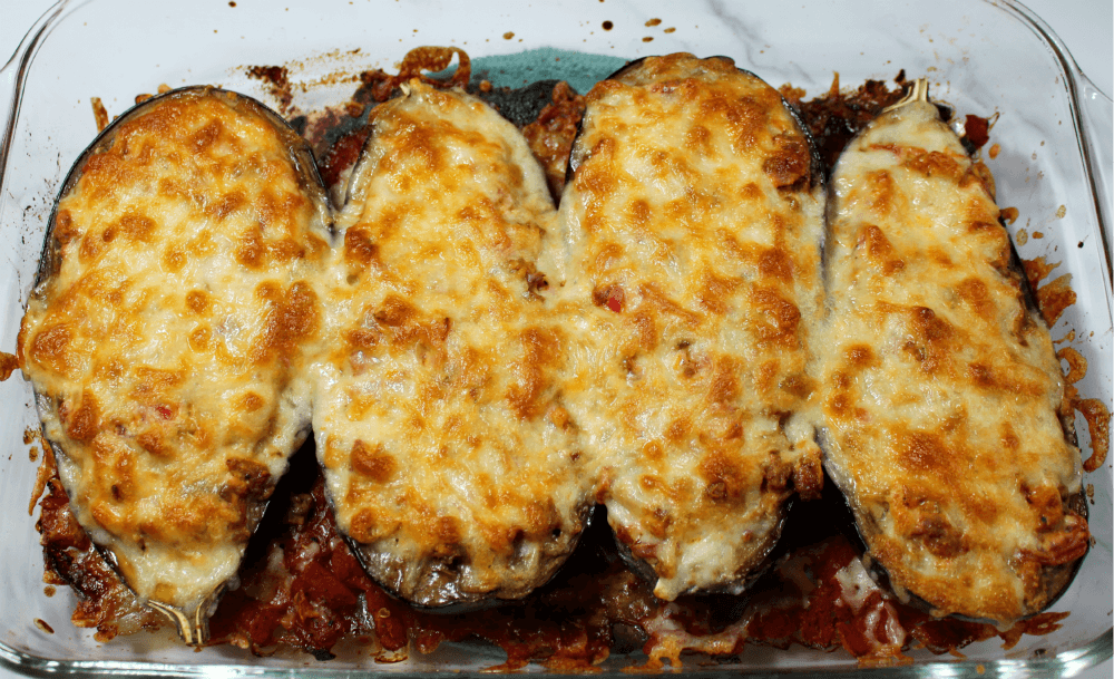 Keto Sausage & Ricotta Stuffed Eggplant8