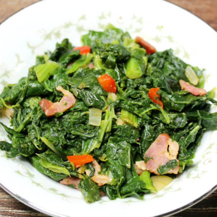 Low Carb Turnip Greens and Bacon1