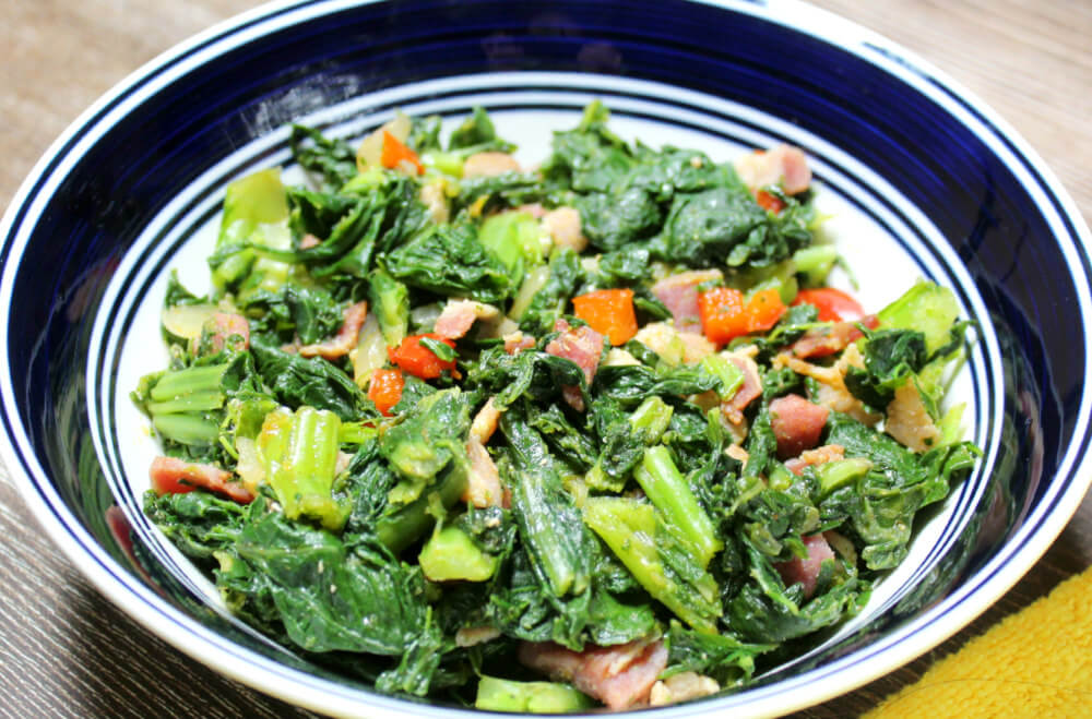 Low Carb Turnip Greens and Bacon5