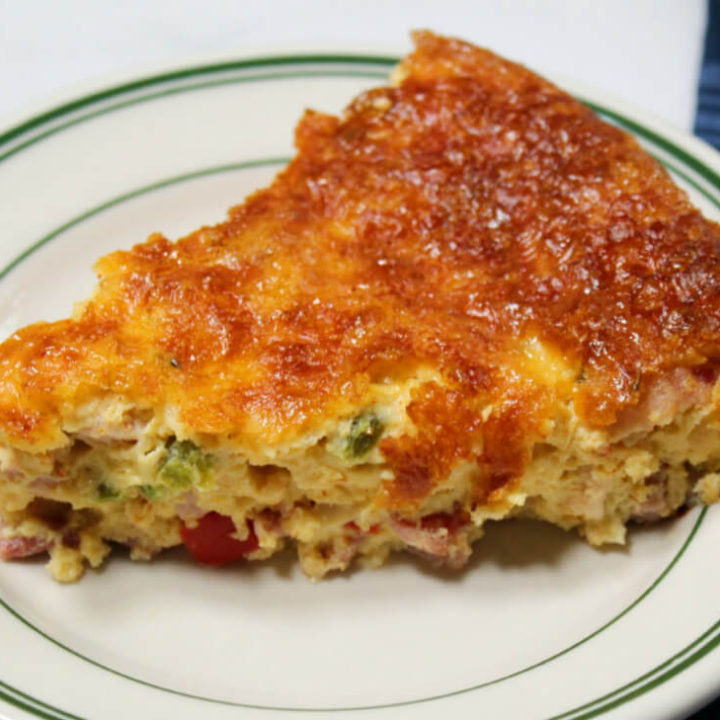 Tex-Mex Bacon Ham Crustlesss Quiche1