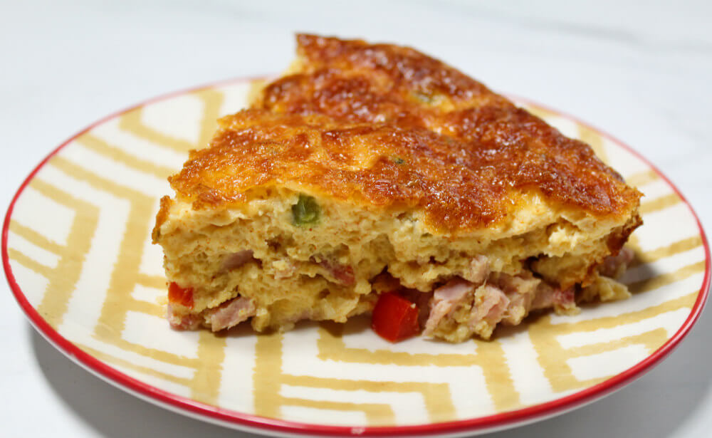 Tex-Mex Bacon Ham Crustlesss Quiche7