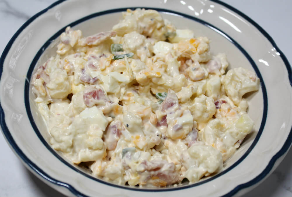 Keto Loaded Cauliflower Salad7